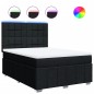 vidaXL Boxspringbett mit Matratze Schwarz 140x190 cm Stoff vidaXL Boxspringbett mit Matratze Schwarz 140x190 cm Stoff