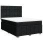 vidaXL Boxspringbett mit Matratze Schwarz 140x190 cm Stoff vidaXL Boxspringbett mit Matratze Schwarz 140x190 cm Stoff