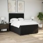 vidaXL Boxspringbett mit Matratze Schwarz 140x190 cm Stoff vidaXL Boxspringbett mit Matratze Schwarz 140x190 cm Stoff