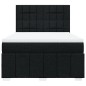 vidaXL Boxspringbett mit Matratze Schwarz 140x190 cm Stoff vidaXL Boxspringbett mit Matratze Schwarz 140x190 cm Stoff