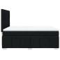 vidaXL Boxspringbett mit Matratze Schwarz 140x190 cm Stoff vidaXL Boxspringbett mit Matratze Schwarz 140x190 cm Stoff