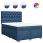 vidaXL Boxspringbett mit Matratze Blau 140x200 cm Stoff vidaXL Boxspringbett mit Matratze Blau 140x200 cm Stoff