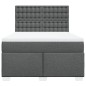 vidaXL Boxspringbett mit Matratze Dunkelgrau 140x200 cm Stoff vidaXL Boxspringbett mit Matratze Dunkelgrau 140x200 cm Stoff