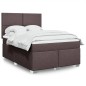 vidaXL Boxspringbett mit Matratze Dunkelbraun 140x200 cm Stoff vidaXL Boxspringbett mit Matratze Dunkelbraun 140x200 cm Stoff