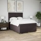 vidaXL Boxspringbett mit Matratze Dunkelbraun 140x200 cm Stoff vidaXL Boxspringbett mit Matratze Dunkelbraun 140x200 cm Stoff
