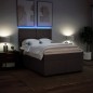 vidaXL Boxspringbett mit Matratze Dunkelbraun 140x200 cm Stoff vidaXL Boxspringbett mit Matratze Dunkelbraun 140x200 cm Stoff