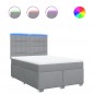 vidaXL Boxspringbett mit Matratze Hellgrau 140x200 cm Stoff vidaXL Boxspringbett mit Matratze Hellgrau 140x200 cm Stoff