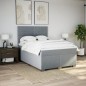 vidaXL Boxspringbett mit Matratze Hellgrau 140x200 cm Stoff vidaXL Boxspringbett mit Matratze Hellgrau 140x200 cm Stoff