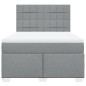 vidaXL Boxspringbett mit Matratze Hellgrau 140x200 cm Stoff vidaXL Boxspringbett mit Matratze Hellgrau 140x200 cm Stoff