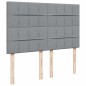 vidaXL Boxspringbett mit Matratze Hellgrau 140x200 cm Stoff vidaXL Boxspringbett mit Matratze Hellgrau 140x200 cm Stoff