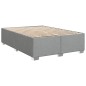 vidaXL Boxspringbett mit Matratze Hellgrau 140x200 cm Stoff vidaXL Boxspringbett mit Matratze Hellgrau 140x200 cm Stoff
