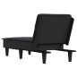Chaiselongue Schwarz Stoff Chaiselongue Schwarz Stoff