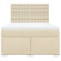 vidaXL Boxspringbett mit Matratze Creme 160x200 cm Stoff vidaXL Boxspringbett mit Matratze Creme 160x200 cm Stoff