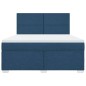 vidaXL Boxspringbett mit Matratze Blau 180x200 cm Stoff vidaXL Boxspringbett mit Matratze Blau 180x200 cm Stoff