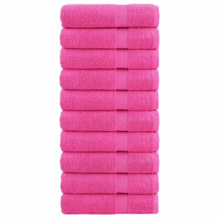 vidaXL Premium-Duschtücher SOLUND 10 Stk. Rosa 70x140 cm 600 g/m²