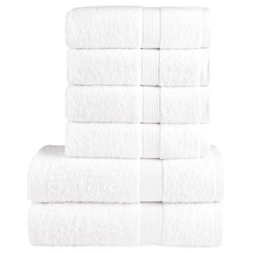 vidaXL 6 tlg. Premium-Handtuch-Set SOLUND Weiß 600 g/m²