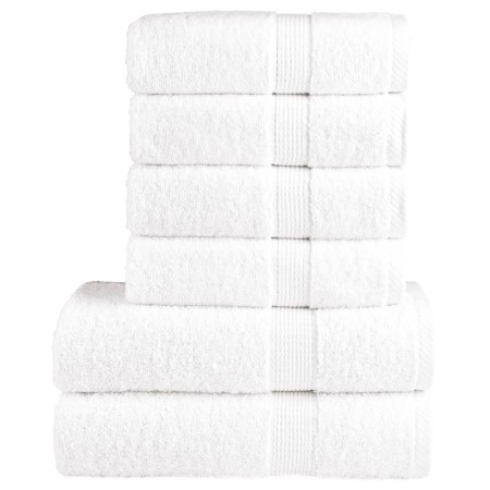 vidaXL 6 tlg. Premium-Handtuch-Set SOLUND Weiß 600 g/m²