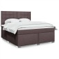 vidaXL Boxspringbett mit Matratze Dunkelbraun 180x200 cm Stoff vidaXL Boxspringbett mit Matratze Dunkelbraun 180x200 cm Stoff