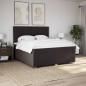 vidaXL Boxspringbett mit Matratze Dunkelbraun 180x200 cm Stoff vidaXL Boxspringbett mit Matratze Dunkelbraun 180x200 cm Stoff
