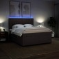 vidaXL Boxspringbett mit Matratze Dunkelbraun 180x200 cm Stoff vidaXL Boxspringbett mit Matratze Dunkelbraun 180x200 cm Stoff
