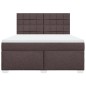 vidaXL Boxspringbett mit Matratze Dunkelbraun 180x200 cm Stoff vidaXL Boxspringbett mit Matratze Dunkelbraun 180x200 cm Stoff
