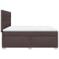vidaXL Boxspringbett mit Matratze Dunkelbraun 180x200 cm Stoff vidaXL Boxspringbett mit Matratze Dunkelbraun 180x200 cm Stoff