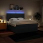 vidaXL Boxspringbett mit Matratze Blau 180x200 cm Stoff vidaXL Boxspringbett mit Matratze Blau 180x200 cm Stoff