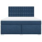 vidaXL Boxspringbett mit Matratze Blau 180x200 cm Stoff vidaXL Boxspringbett mit Matratze Blau 180x200 cm Stoff