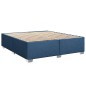 vidaXL Boxspringbett mit Matratze Blau 180x200 cm Stoff vidaXL Boxspringbett mit Matratze Blau 180x200 cm Stoff