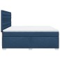 vidaXL Boxspringbett mit Matratze Blau 180x200 cm Stoff vidaXL Boxspringbett mit Matratze Blau 180x200 cm Stoff