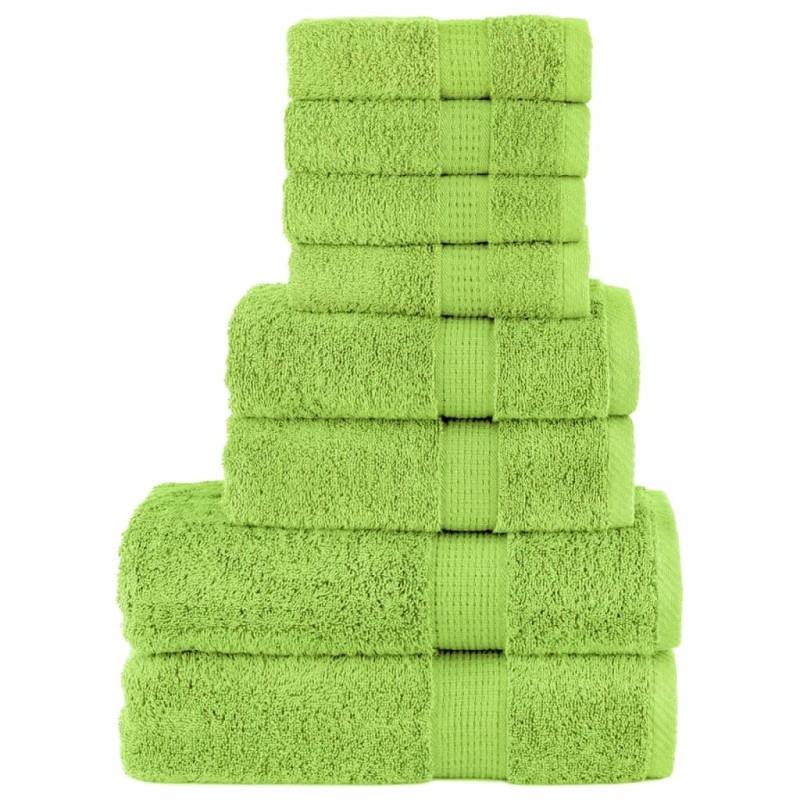 vidaXL 8 tlg. Premium-Handtuch-Set SOLUND Apfelgrün 600 g/m² vidaXL 8 tlg. Premium-Handtuch-Set SOLUND Apfelgrün 600 g/m²