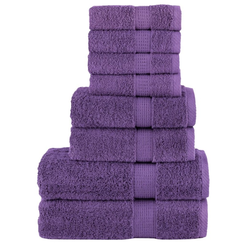vidaXL 8 tlg. Premium-Handtuch-Set SOLUND Lila 600 g/m² vidaXL 8 tlg. Premium-Handtuch-Set SOLUND Lila 600 g/m²