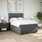 vidaXL Boxspringbett mit Matratze Dunkelgrau 160x200 cm Stoff vidaXL Boxspringbett mit Matratze Dunkelgrau 160x200 cm Stoff