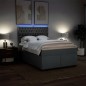 vidaXL Boxspringbett mit Matratze Dunkelgrau 160x200 cm Stoff vidaXL Boxspringbett mit Matratze Dunkelgrau 160x200 cm Stoff