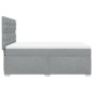 vidaXL Boxspringbett mit Matratze Hellgrau 140x200 cm Stoff vidaXL Boxspringbett mit Matratze Hellgrau 140x200 cm Stoff