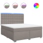 vidaXL Boxspringbett mit Matratze Taupe 180x200 cm Stoff vidaXL Boxspringbett mit Matratze Taupe 180x200 cm Stoff