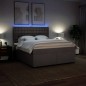 vidaXL Boxspringbett mit Matratze Taupe 180x200 cm Stoff vidaXL Boxspringbett mit Matratze Taupe 180x200 cm Stoff