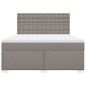 vidaXL Boxspringbett mit Matratze Taupe 180x200 cm Stoff vidaXL Boxspringbett mit Matratze Taupe 180x200 cm Stoff