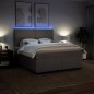 vidaXL Boxspringbett mit Matratze Taupe 180x200 cm Stoff vidaXL Boxspringbett mit Matratze Taupe 180x200 cm Stoff