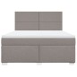 vidaXL Boxspringbett mit Matratze Taupe 180x200 cm Stoff vidaXL Boxspringbett mit Matratze Taupe 180x200 cm Stoff