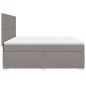 vidaXL Boxspringbett mit Matratze Taupe 180x200 cm Stoff vidaXL Boxspringbett mit Matratze Taupe 180x200 cm Stoff