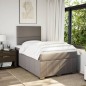 vidaXL Boxspringbett mit Matratze Taupe 120x200 cm Stoff