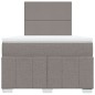 vidaXL Boxspringbett mit Matratze Taupe 120x200 cm Stoff
