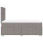 vidaXL Boxspringbett mit Matratze Taupe 120x200 cm Stoff