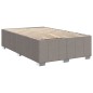 vidaXL Boxspringbett mit Matratze Taupe 120x200 cm Stoff vidaXL Boxspringbett mit Matratze Taupe 120x200 cm Stoff