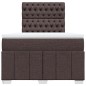 vidaXL Boxspringbett mit Matratze Dunkelbraun 120x200 cm Stoff vidaXL Boxspringbett mit Matratze Dunkelbraun 120x200 cm Stoff