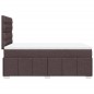 vidaXL Boxspringbett mit Matratze Dunkelbraun 120x200 cm Stoff vidaXL Boxspringbett mit Matratze Dunkelbraun 120x200 cm Stoff