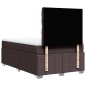 vidaXL Boxspringbett mit Matratze Dunkelbraun 120x200 cm Stoff vidaXL Boxspringbett mit Matratze Dunkelbraun 120x200 cm Stoff