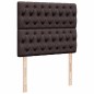 vidaXL Boxspringbett mit Matratze Dunkelbraun 120x200 cm Stoff vidaXL Boxspringbett mit Matratze Dunkelbraun 120x200 cm Stoff