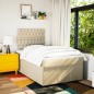 vidaXL Boxspringbett mit Matratze Creme 120x200 cm Stoff vidaXL Boxspringbett mit Matratze Creme 120x200 cm Stoff